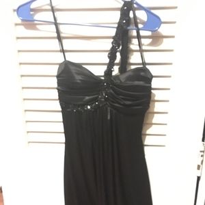 Black B Darlin strapless silky dress